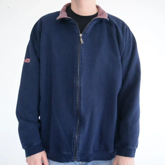 Vintage Ping Golf Collection Navy Zip Up 80% Pima Cotton Sweater XXL - Picture 1 of 13